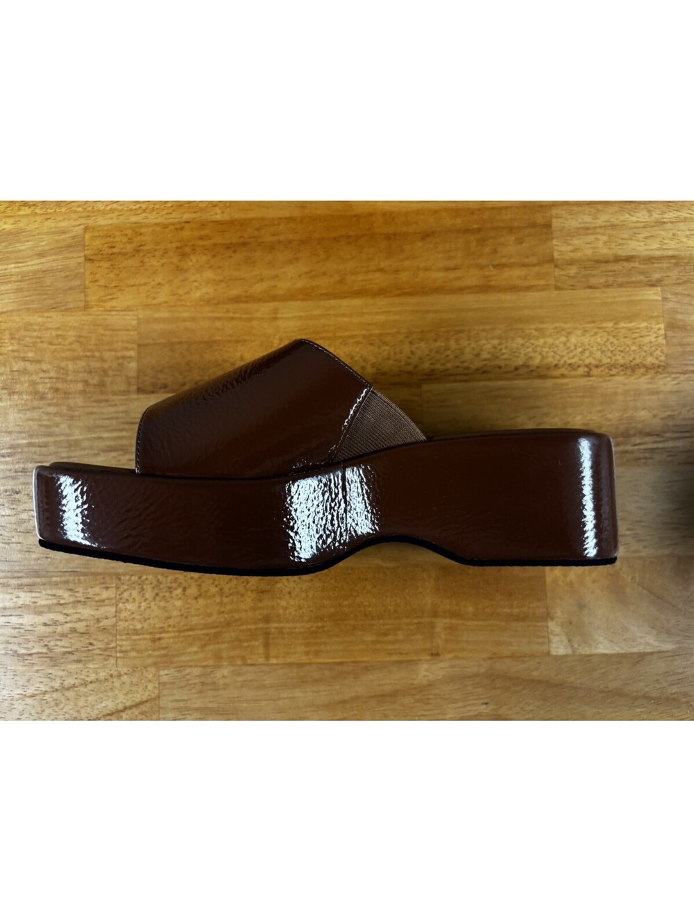 New Lisa Says Gah Cinnamon Dakota Platform Shoes Size 6.5 With Dust Bags - Picture 3 of 9